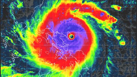 A *destructive* landfall of Super Typhoon Goni underway - One of the most powerful tropical ...