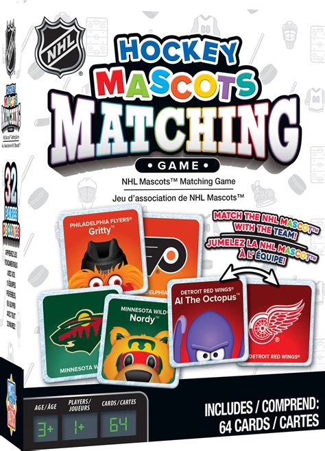 NHL - HOCKEY MASCOTS MATCHING GAME / STRATEGY GAMES