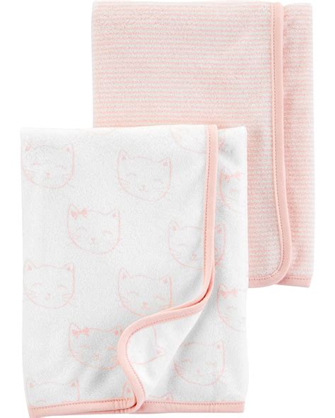 Carter's Baby Girls' 2-Pack Towels, Kitty, Pink | Walmart Canada