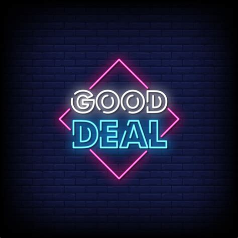 Good Deal Neon Signs Style Text Vector 2263438 Vector Art at Vecteezy