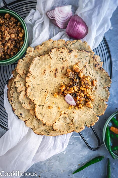 Dill Flavored Jowar/Sorghum Flatbread - Gluten-Free & Vegan