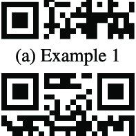 Examples of two different QR codes with the same message. | Download Scientific Diagram
