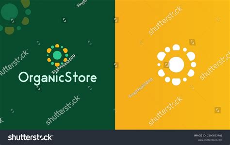 Organic Store Geometric Shapes Logo Design Stock Vector (Royalty Free ...