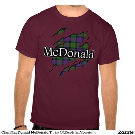 Clan MacDonald McDonald Tartan Spirit Shirt | Zazzle.com | Spirit shirts, Baby tee shirts, Shirts