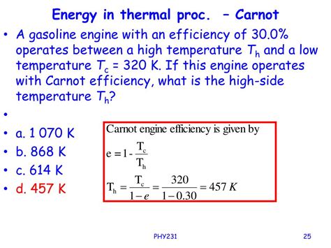 Max Efficiency Of A Heat Engine Formula