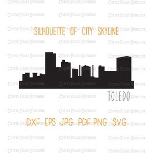 TOLEDO CITY SKYLINE Ohio Instant Digital Download, Gps Coordinates ...