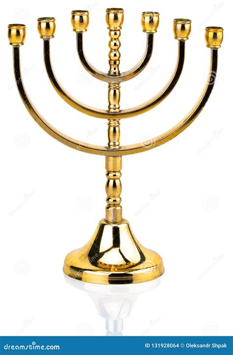 Ancient Ritual Candle Menorah on a White Background Stock Photo - Image ...