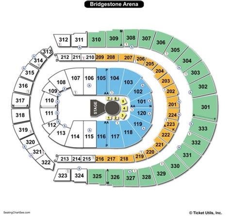 Interactive Bridgestone Arena Seating Chart - Arena Seating Chart