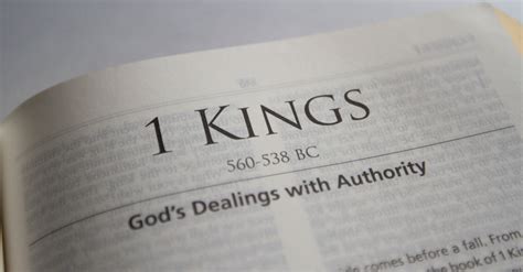 1 Kings - Bible Book Chapters and Summary - New International Version