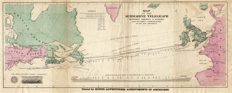 First Transatlantic Telegraph Cable, circa 1858 - Maps on the Web