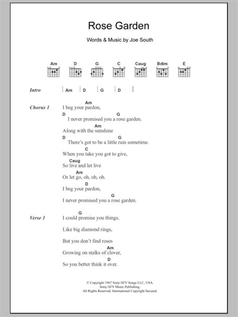 Rose Garden by Lynn Anderson - Guitar Chords/Lyrics - Guitar Instructor