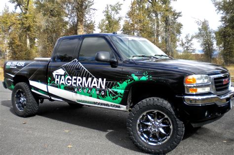 Hagerman Roofing Pickup Truck Wrap · SCS Wraps