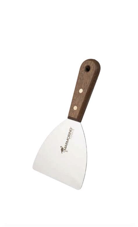 STAINLESS STEEL SPATULA wooden handle - Marmorino Tools Uk