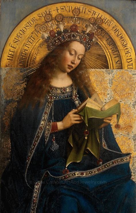 The Virgin Mary Ghent Altarpiece Jan Van Eyck Medieval/renaissance ...