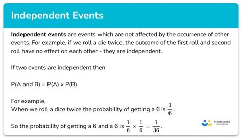 Independent Events - GCSE Maths - Steps, Examples & Worksheet