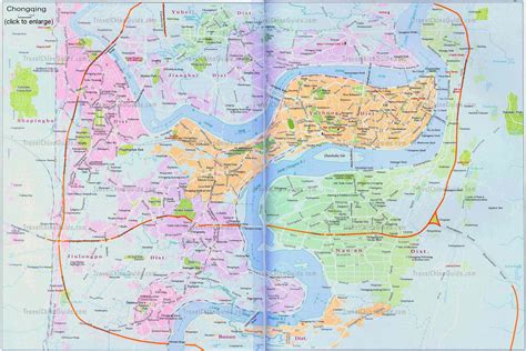 China Chongqing Map: Subway, Hotels, City Layout