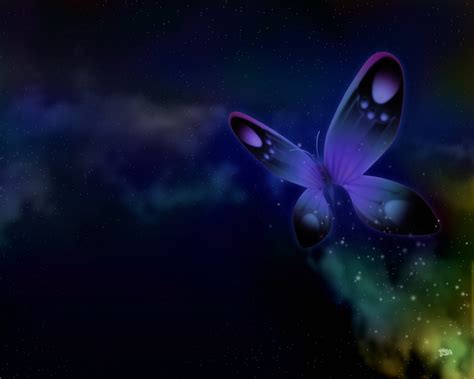 wallpaperew: Purple Butterfly Anime Desktop Wallpapers