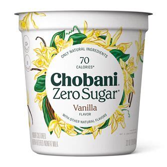 Chobani Zero Sugar Greek Yogurt, Vanilla 32oz » Nutrientall