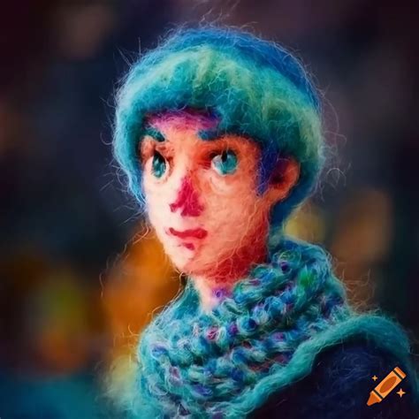 Stardew valley crafted from felted wool on Craiyon