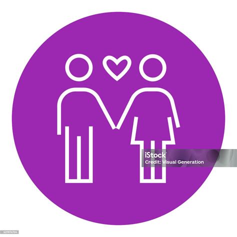 Couple In Love Line Icon Stock Illustration - Download Image Now ...