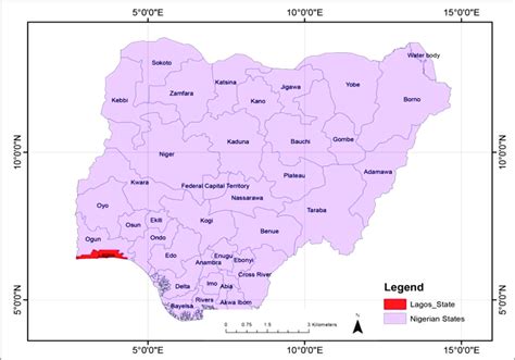 1: Map of Nigeria showing Lagos State | Download Scientific Diagram