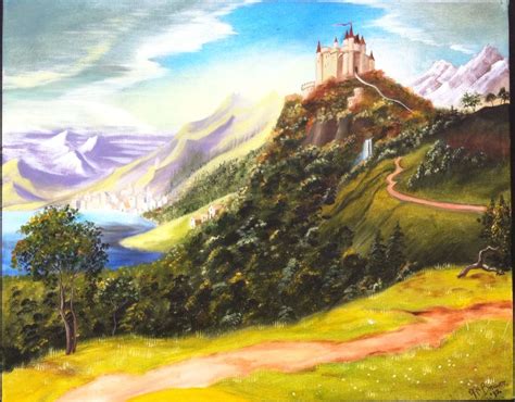 Castle on a hill | Painting, Art, Castle