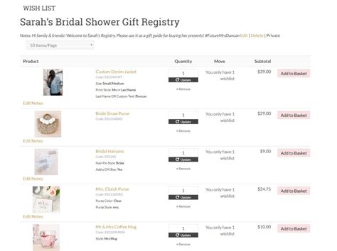 Bridal Shower Gift Registry in 5 Easy Steps - Wedding Favorites