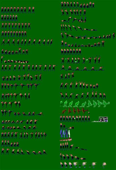 Mortal Kombat trilogy johnny cage Spritesheet by ungraves on DeviantArt