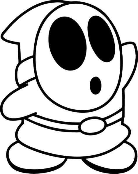 Mario Shy Guy Coloring Pages Coloring Pages