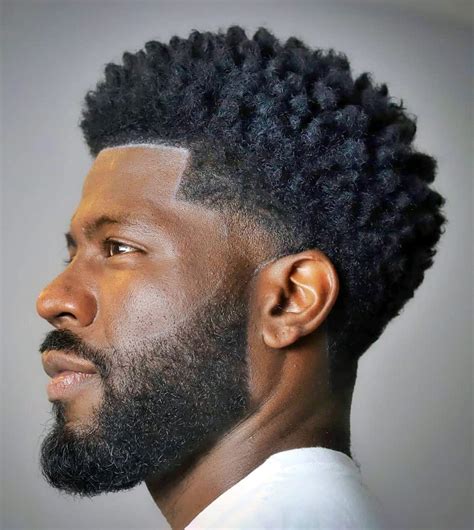 Low Fade Haircut Black Men Part