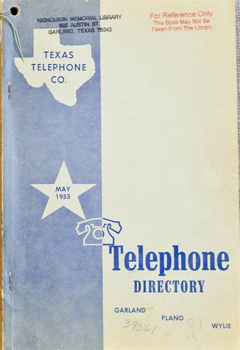 1953 Phone Book