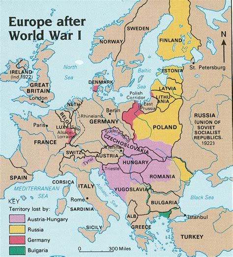 Map Of Europe Before Wwi