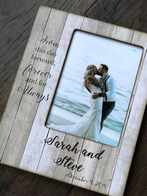 Personalized Wedding Frame Wedding Photo Frame Large 5x7 Photo | Etsy