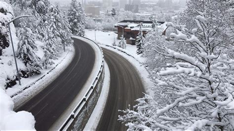 Slick roads in Spokane on Monday after record-setting snowfall | ktvb.com