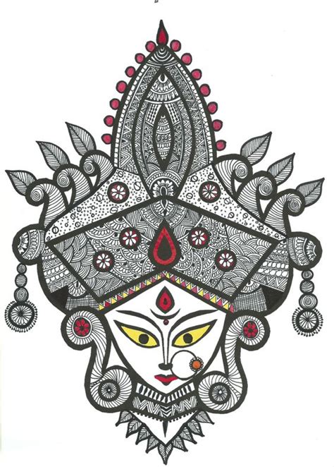 Durga Puja Drawing Image