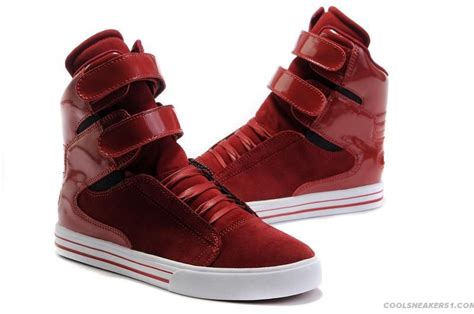 Supra TK Society High Tops Shoes Luxurious Purplish Red Fashion | Supra shoes, Red suede, Red shoes