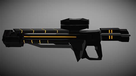 SciFi Rifle (low-poly) - Download Free 3D model by Wawann [e20931a] - Sketchfab