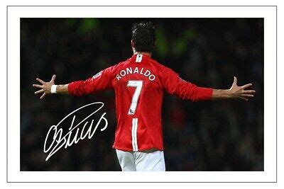 CRISTIANO RONALDO MANCHESTER UNITED SIGNED AUTOGRAPH PHOTO PRINT SOCCER ...