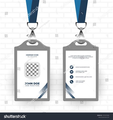 Design Vertical Id Card Template Brick Stock Vector (Royalty Free) 1975974509 | Shutterstock