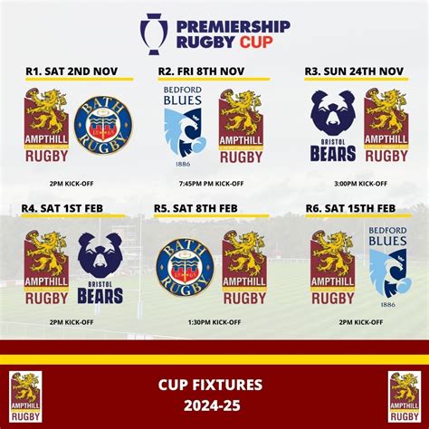 Cup Fixtures - Ampthill Rugby