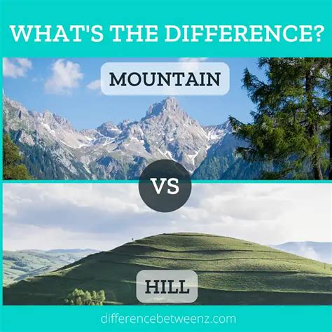 Difference between Mountain and Hill - Difference Betweenz