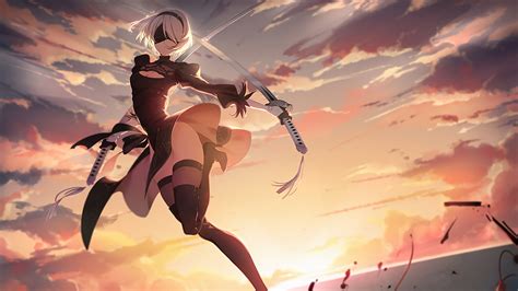 Wallpaper : video games, Nier Automata, 2B, A2 Nier Automata, thighs ...