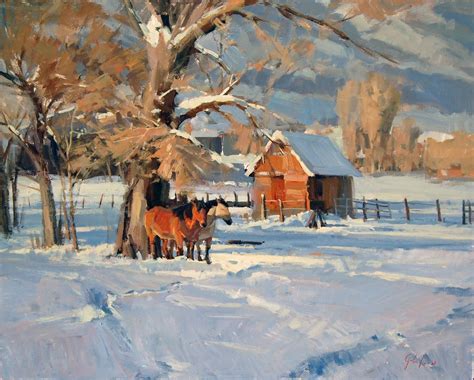 "Western Winter" Acrylic 24" X 30" | Winter landscape painting, Landscape paintings, Winter ...