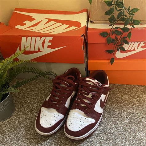 Nike dunk low Maroon colour way Size 7.5 Could... - Depop