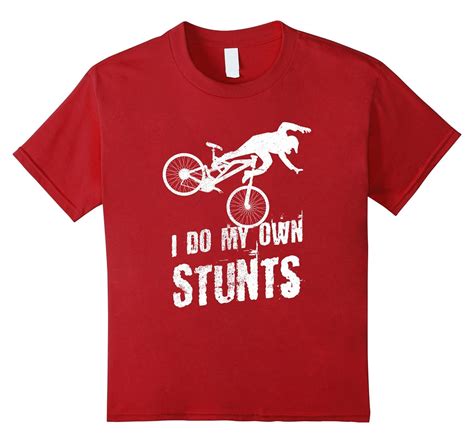 I Do My Own Stunts Funny Distressed Mountain Bike MTB Shirt-Colonhue