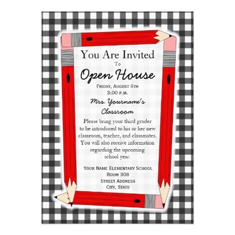 Back To School Open House Invitation 5" X 7" Invitation Card | Zazzle