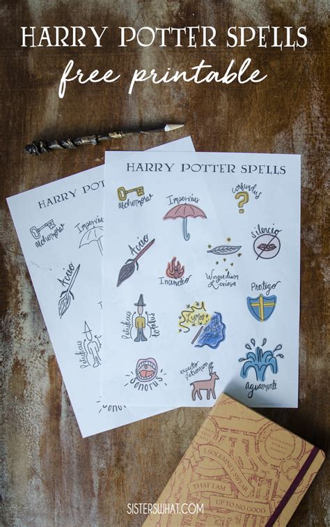 Harry Potter Printable Spells - Sisters, What!