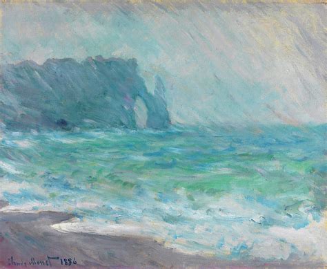 Rainy weather, Etretat Painting by Claude Monet - Fine Art America