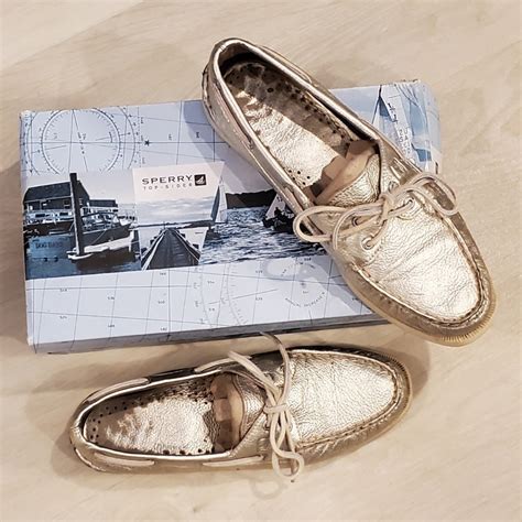 Sperry Gold Top-Sider In Leather - Gem