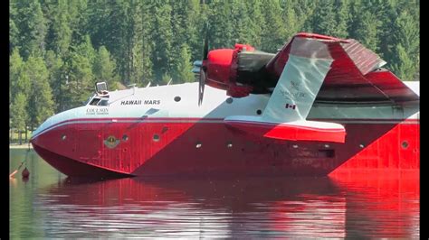 Martin Mars Water Bomber Engine Start Up - YouTube